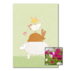 Dierenstapel wenskaart met bloemenzaad met cosmea kleurenmix
