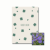 Good Luck wenskaart met bloemenzaad met geranium