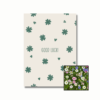 Good Luck wenskaart met bloemenzaad met juffertje-in-het-groen