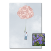 Hortensia wenskaart met bloemenzaad met geranium