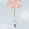 Hortensia wenskaart met bloemenzaad – kaart ontwerp
