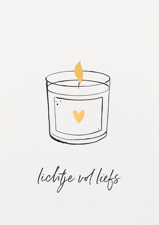 Lichtje vol Liefs wenskaart met bloemenzaad – kaart ontwerp