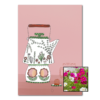Theepot wenskaart met bloemenzaad met cosmea kleurenmix