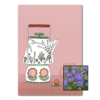 Theepot wenskaart met bloemenzaad met geranium