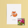 Hello Baby wenskaart met bloemenzaad met cosmea kleurenmix