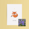 Hello Baby wenskaart met bloemenzaad met geranium