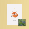 Hello Baby wenskaart met bloemenzaad met weidebloemenmix