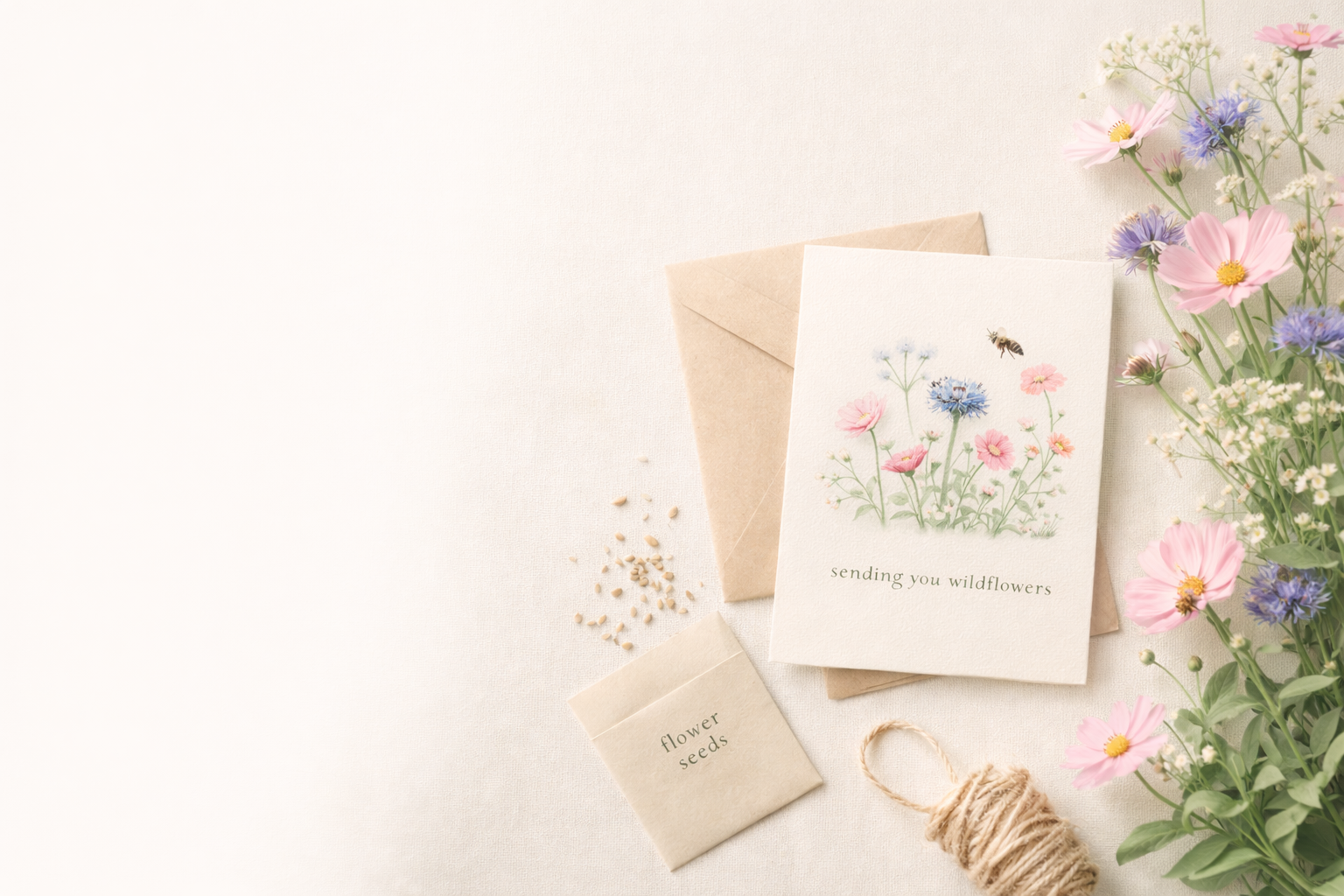 Wenskaart met bloemenzaad versturen als persoonlijk cadeau